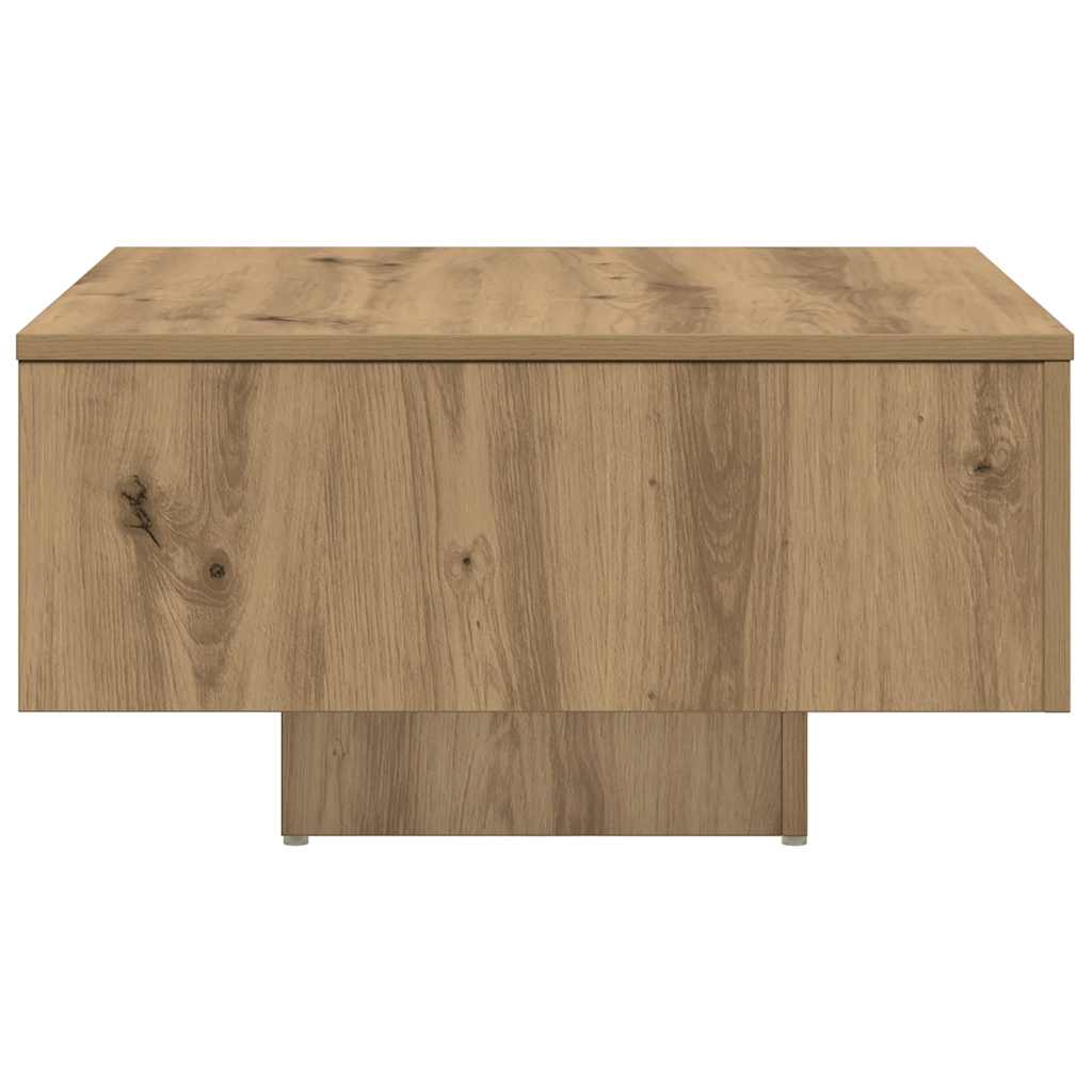 Τραπεζάκι Σαλονιού Αρτισιανή Δρυς 60x60x31,5εκ Επεξεργασμ. Ξύλο