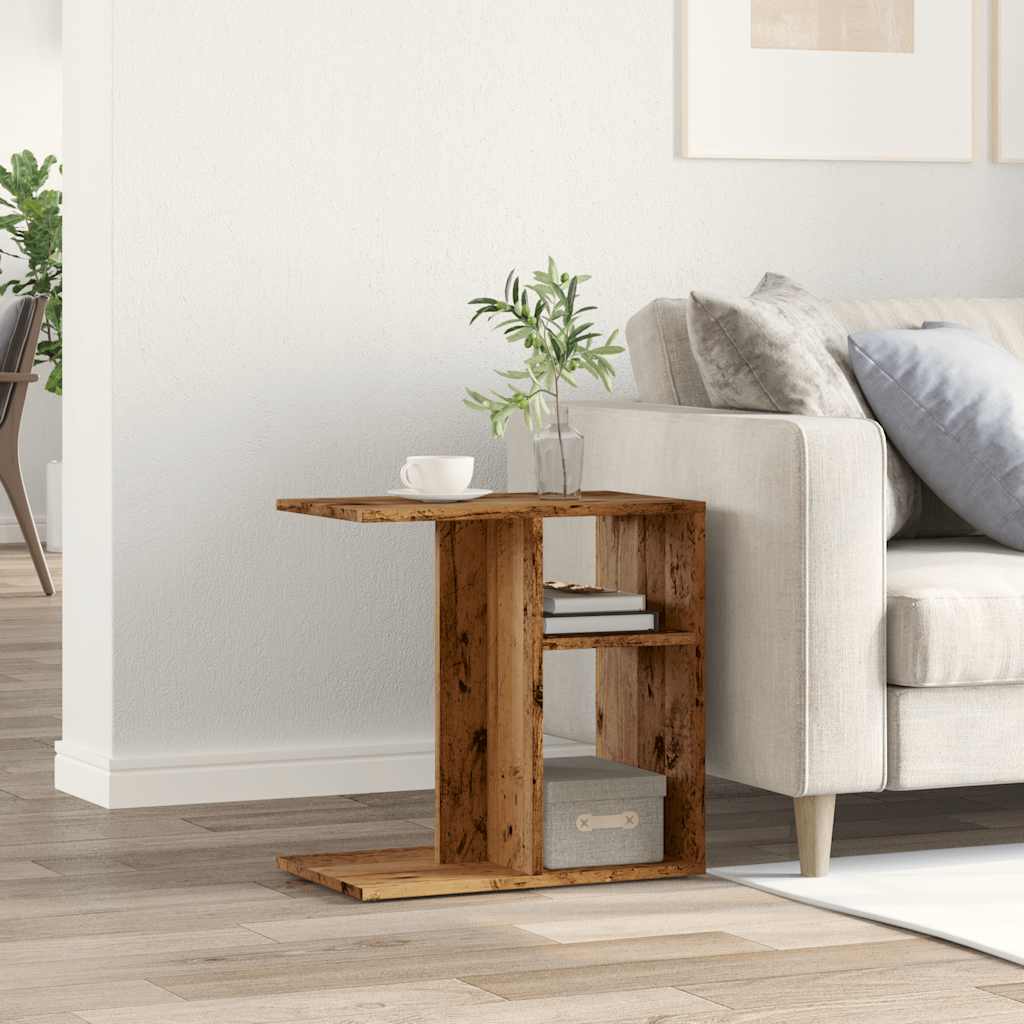 Side Table Παλιό ξύλο 50x30x50 cm Κατασκευασμένο ξύλο