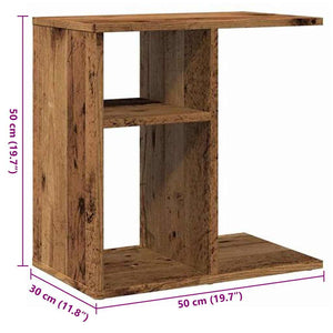 Side Table Παλιό ξύλο 50x30x50 cm Κατασκευασμένο ξύλο