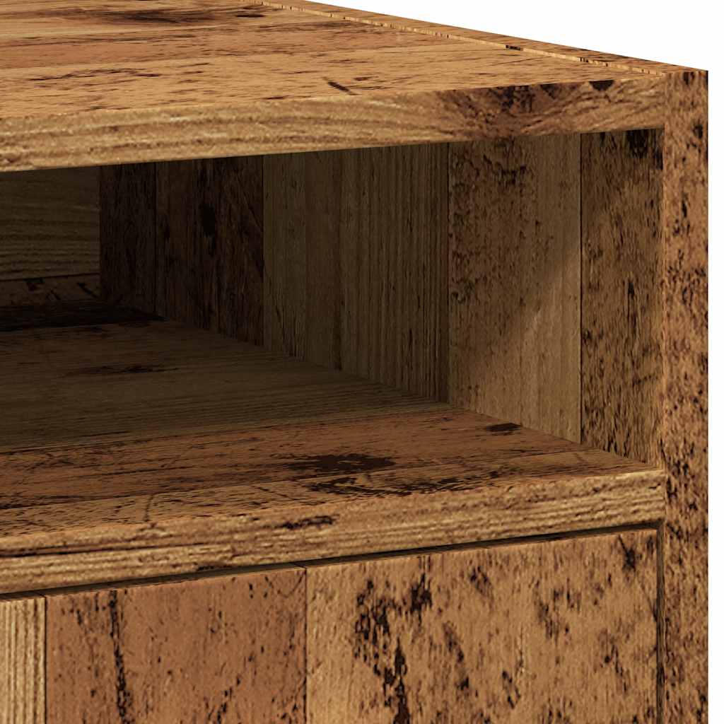 Ντουλάπι με ρόδες Παλιό ξύλο 33x38x60 cm Ξύλο μηχανής