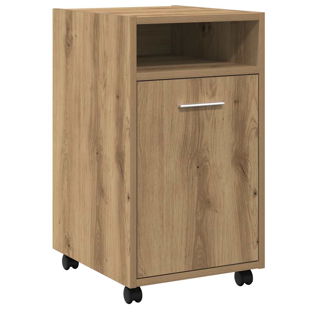 ντουλάπι  με ροδάκια Artisan Oak 33x38x60 cm Κατασκευασμένο ξύλο