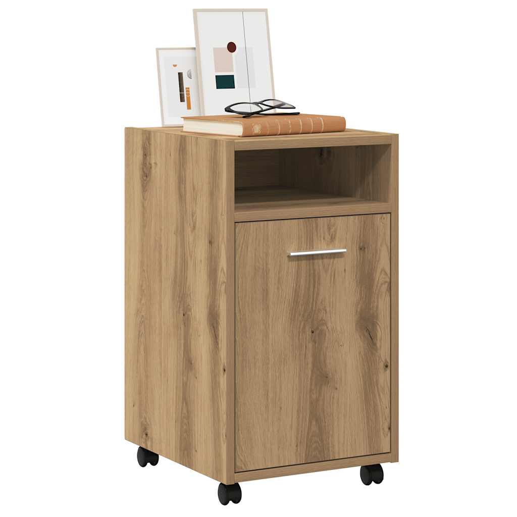ντουλάπι  με ροδάκια Artisan Oak 33x38x60 cm Κατασκευασμένο ξύλο