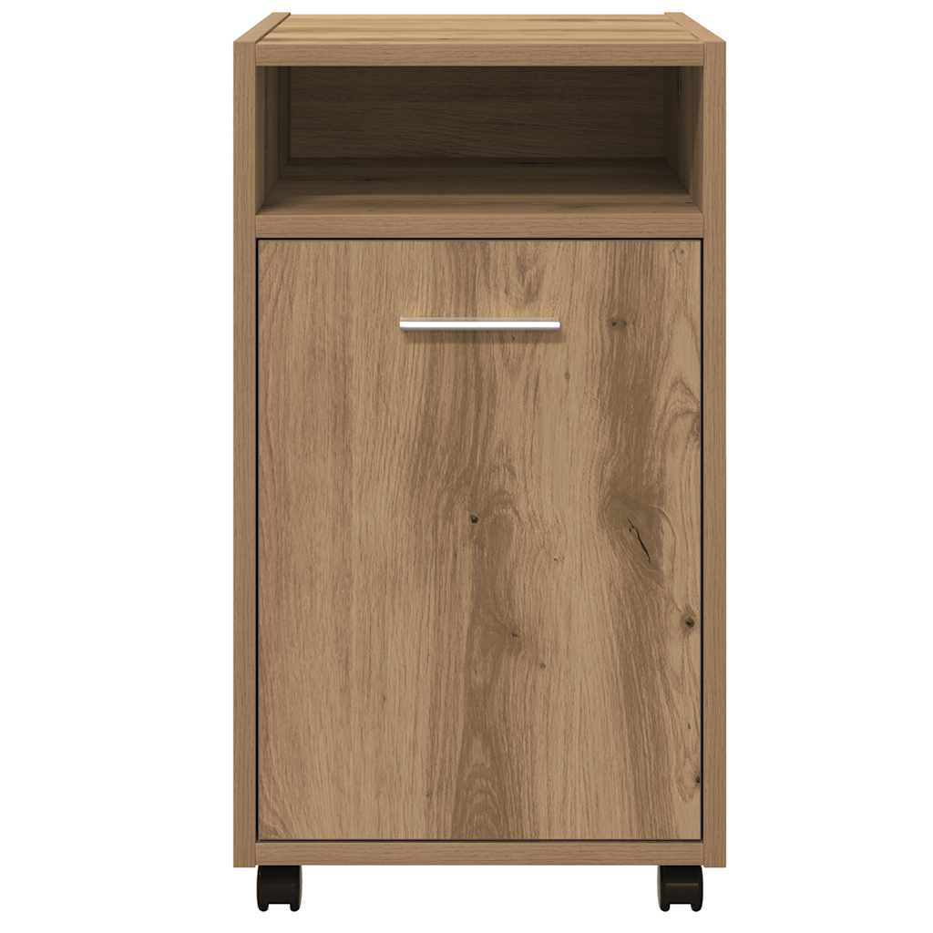 ντουλάπι  με ροδάκια Artisan Oak 33x38x60 cm Κατασκευασμένο ξύλο