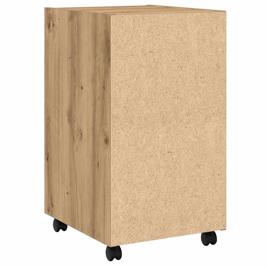 ντουλάπι  με ροδάκια Artisan Oak 33x38x60 cm Κατασκευασμένο ξύλο