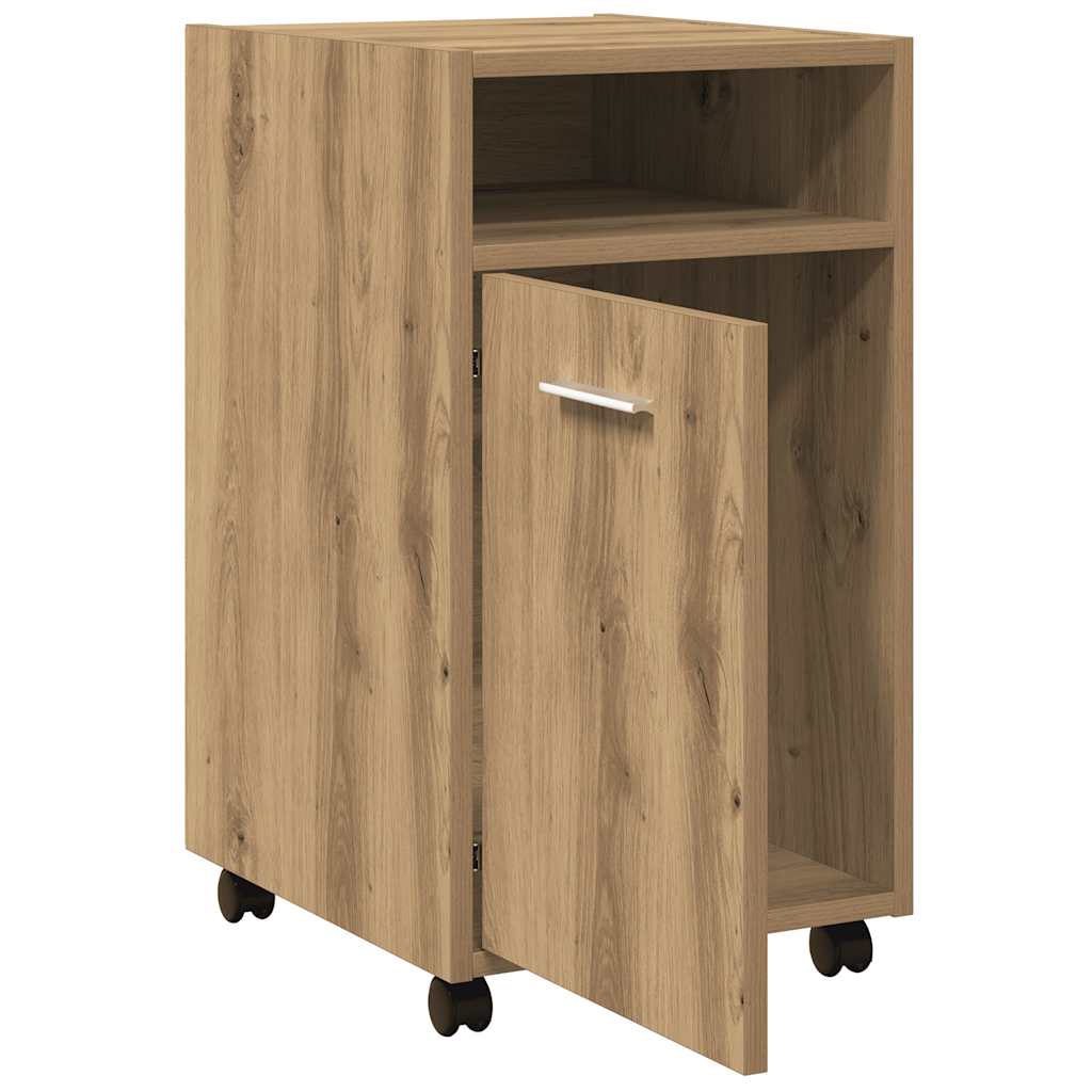 ντουλάπι  με ροδάκια Artisan Oak 33x38x60 cm Κατασκευασμένο ξύλο
