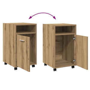 ντουλάπι  με ροδάκια Artisan Oak 33x38x60 cm Κατασκευασμένο ξύλο