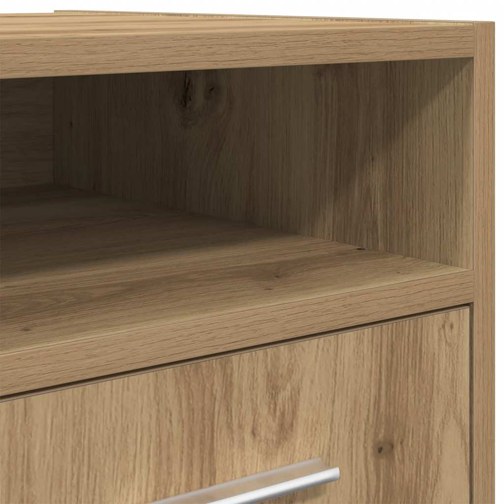 ντουλάπι  με ροδάκια Artisan Oak 33x38x60 cm Κατασκευασμένο ξύλο