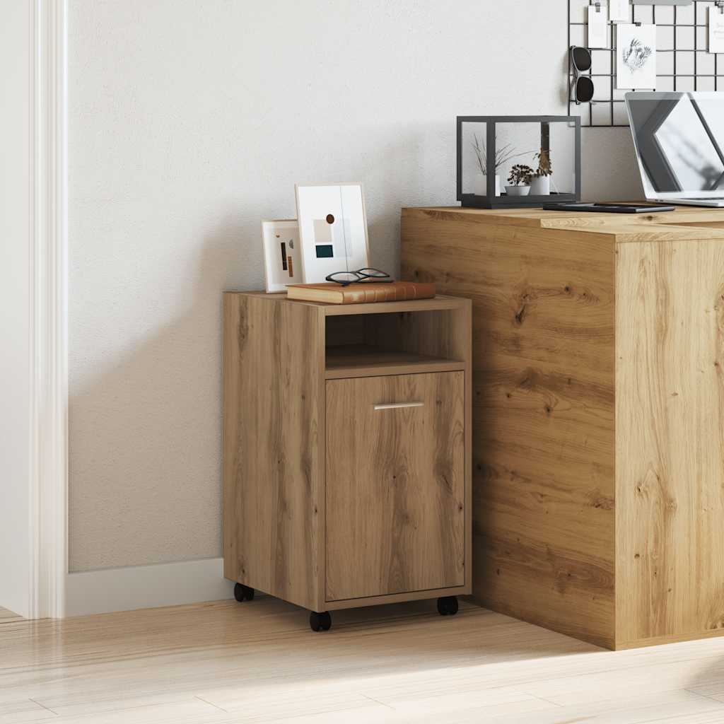 ντουλάπι  με ροδάκια Artisan Oak 33x38x60 cm Κατασκευασμένο ξύλο