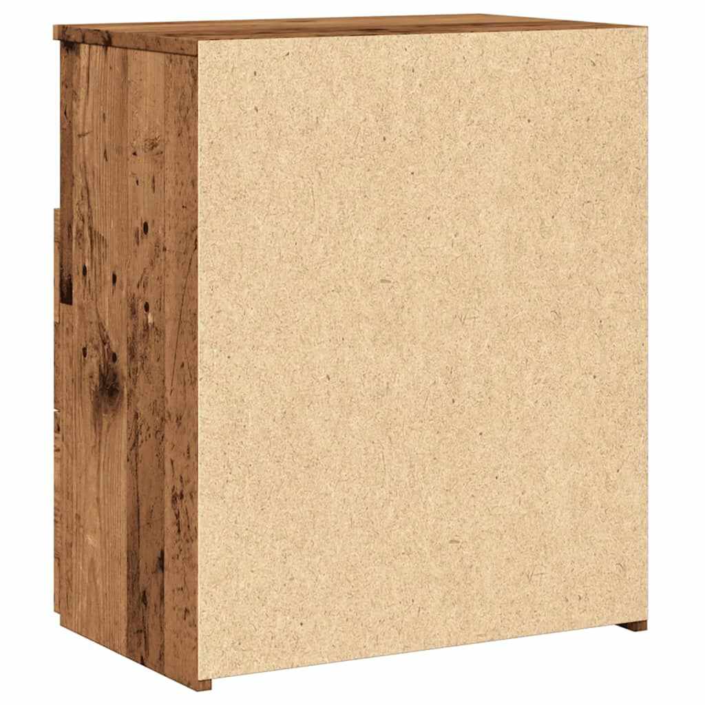 Κομοδίνο Όψη Παλαιού Ξύλου 50x32x60 εκ. από Επεξ. Ξύλο - Pakobazaar
