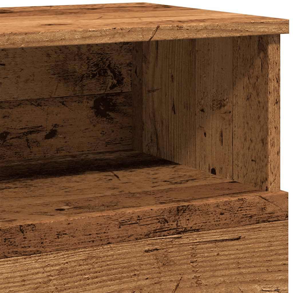 Κομοδίνο Όψη Παλαιού Ξύλου 50x32x60 εκ. από Επεξ. Ξύλο - Pakobazaar