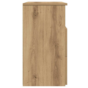 Κομοδίνα 2 τεμ.Αρτισιανή Δρυς 50x32x60 εκ. Επεξ. Ξύλο