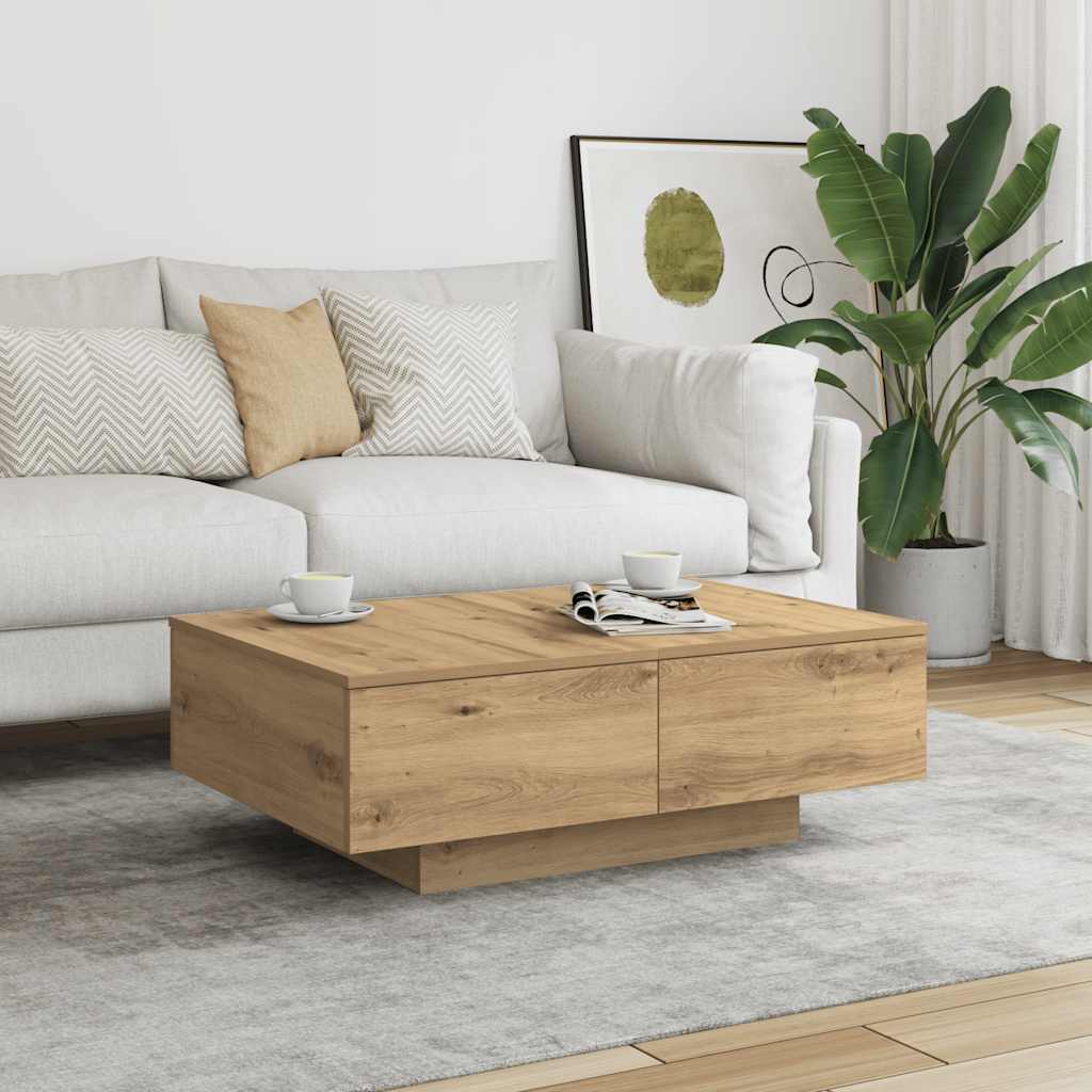 Τραπεζάκι Σαλονιού Artisan Δρυς 90x60x31 εκ. Επεξ. Ξύλο - Pakobazaar