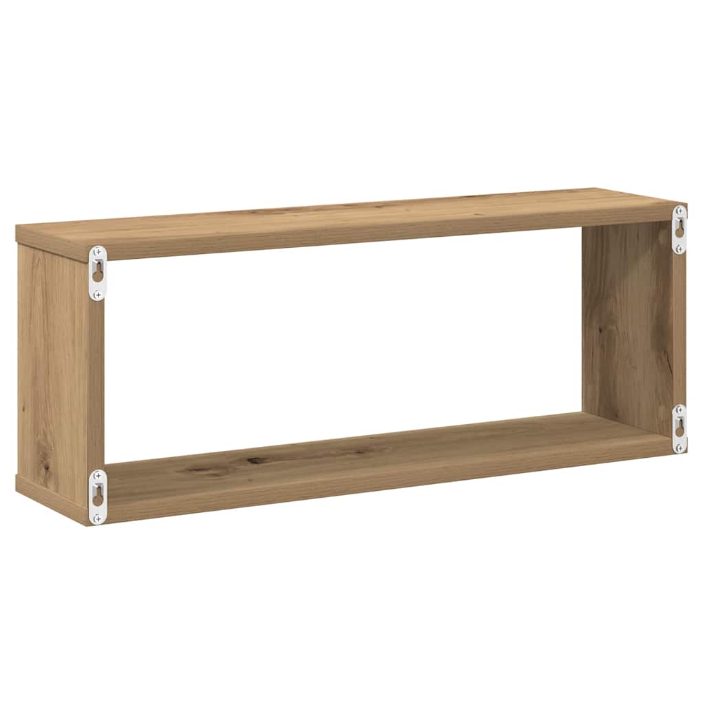 Ράφια κύβων τοίχου 2 τεμάχια Artisan Oak Κατασκευασμένο ξύλο - Pakobazaar