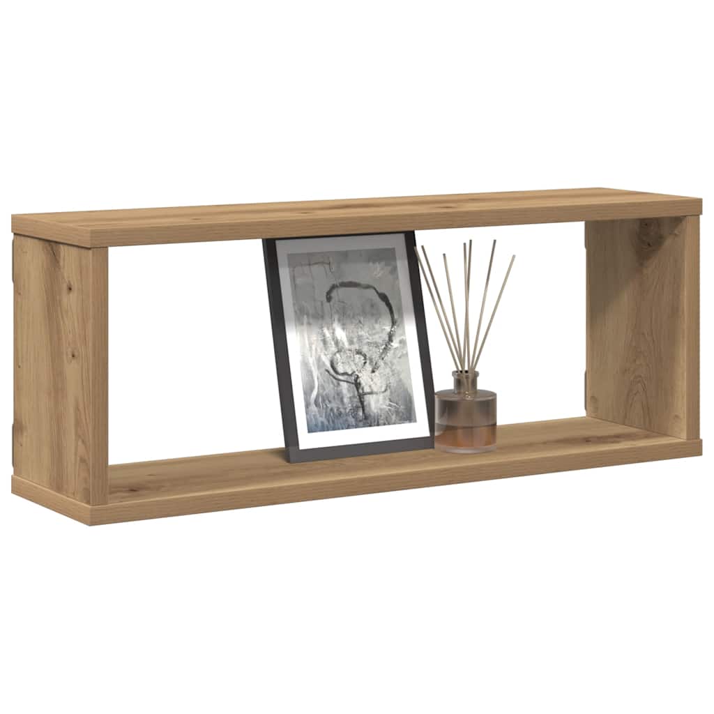 Ράφια κύβων τοίχου 4 τεμάχια Artisan Oak Κατασκευασμένο ξύλο - Pakobazaar