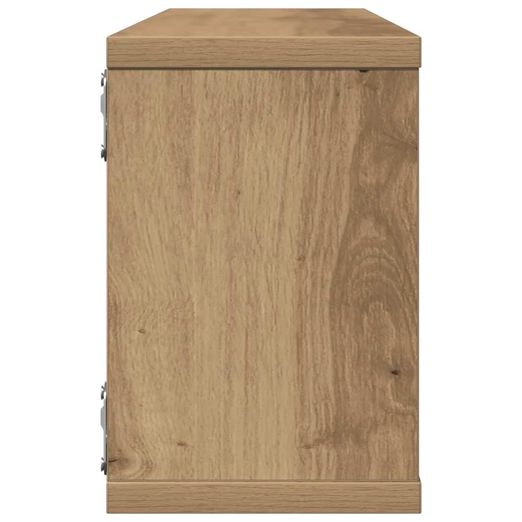 Ράφια κύβων τοίχου 4 τεμάχια Artisan Oak Κατασκευασμένο ξύλο - Pakobazaar