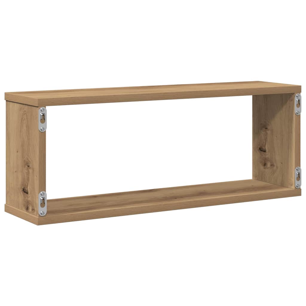 Ράφια κύβων τοίχου 4 τεμάχια Artisan Oak Κατασκευασμένο ξύλο - Pakobazaar