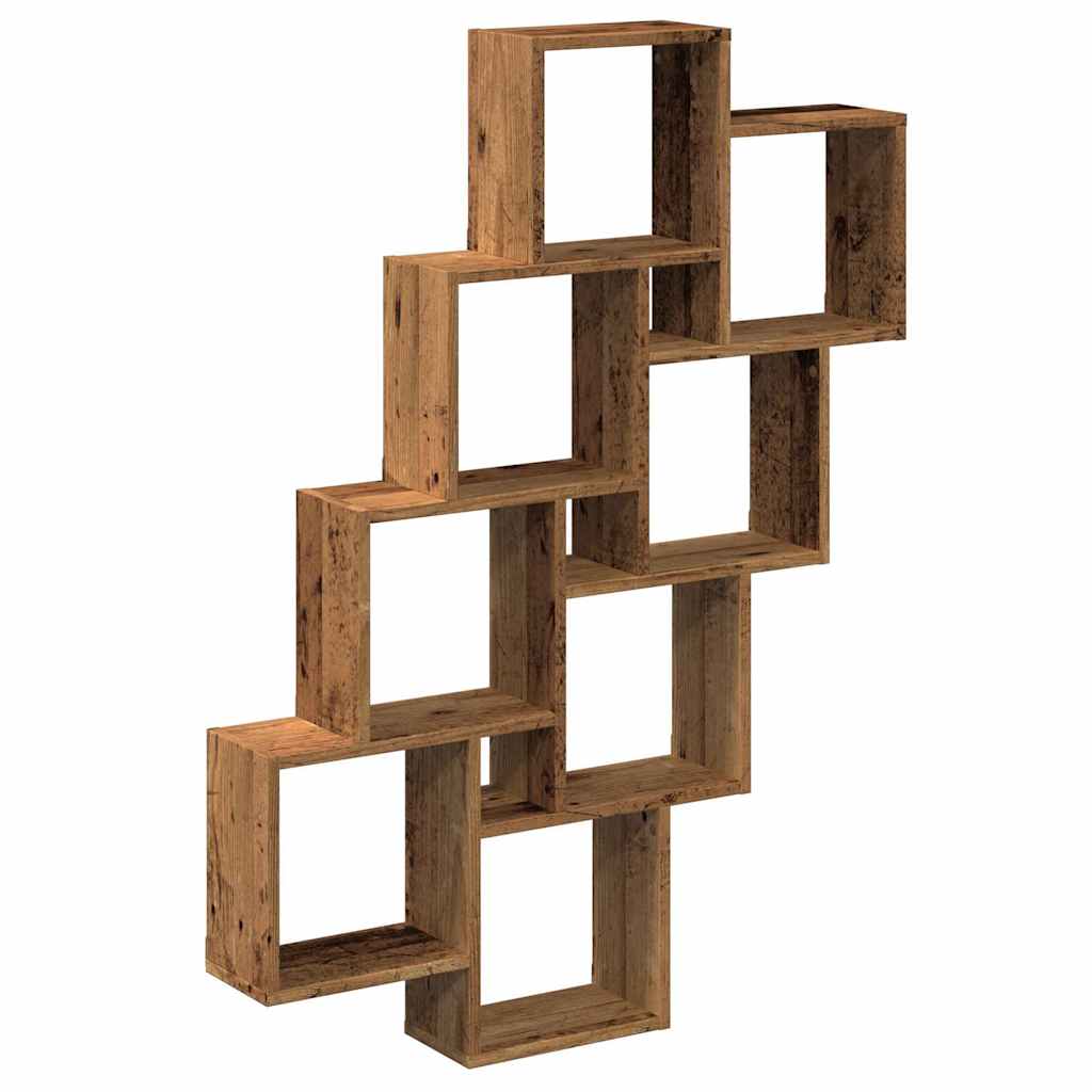 Ράφι κύβος τοίχου Παλιό ξύλο 90x15x119,5 cm Κατασκευασμένο ξύλο