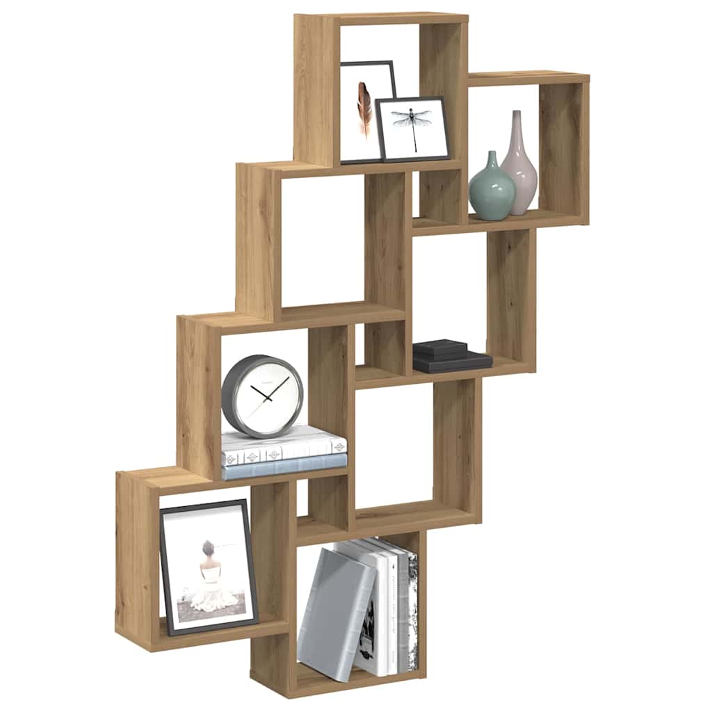 Ράφι κύβος τοίχου Artisan Oak 90x15x119,5cm Κατασκευασμένο ξύλο