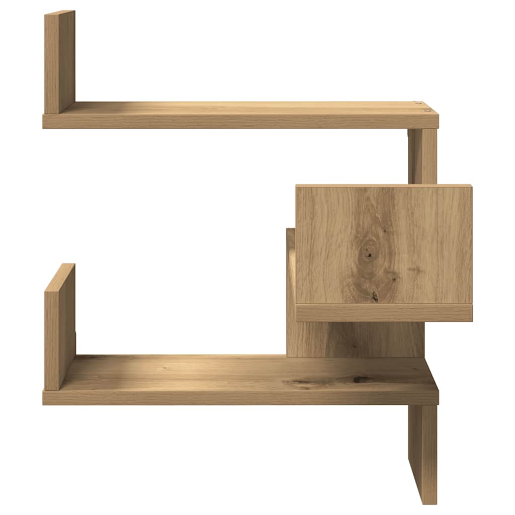 Γωνιακά ράφια τοίχου 2 τεμάχια Artisan Oak 40x40x49,5 cm - Pakobazaar