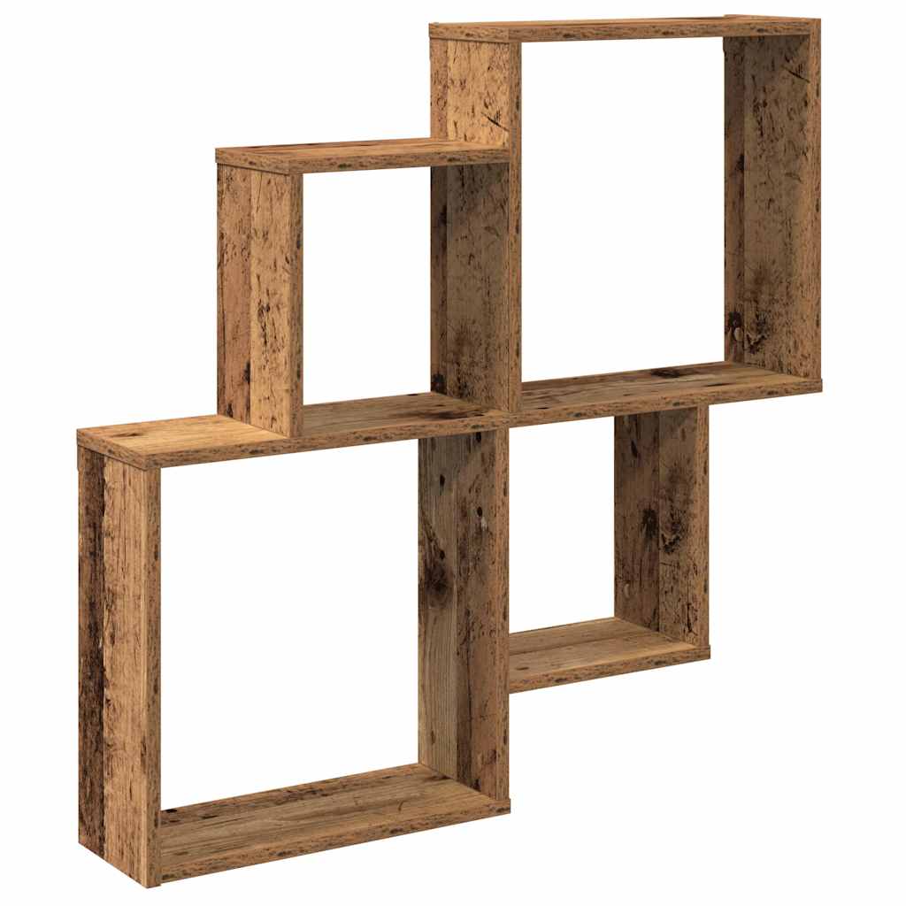 Ράφι τοίχου Παλιό ξύλο 80x15x78,5 cm Κατασκευασμένο ξύλο