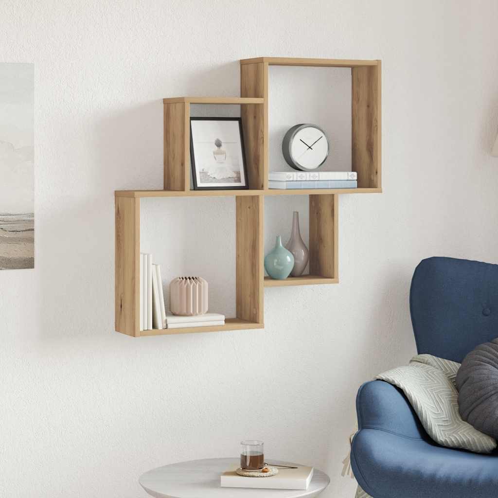 Ράφι τοίχου Artisan Oak 80x15x78,5 cm Κατασκευασμένο ξύλο