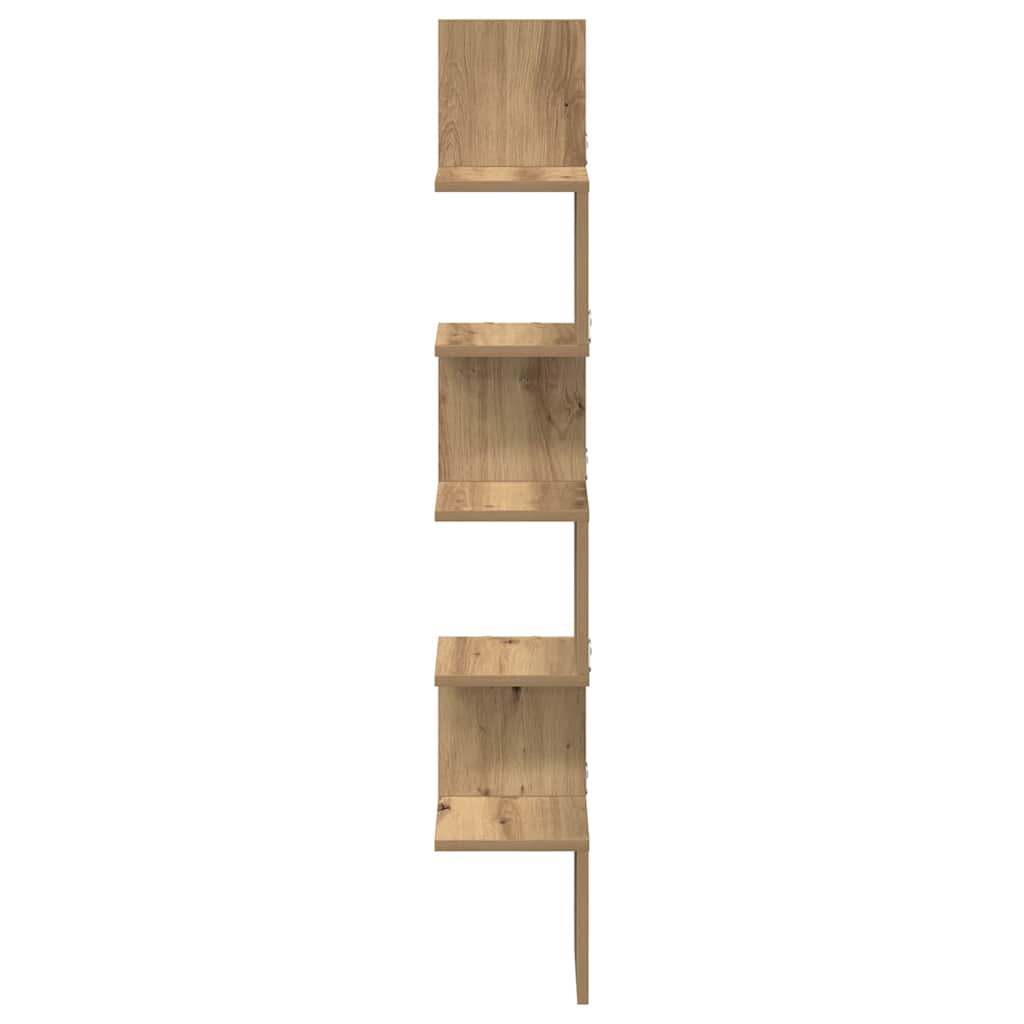 Γωνιακό ράφι τοίχου Δρυς τεχνίτης 20x20x127,5 cm - Pakobazaar