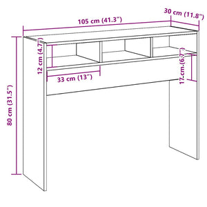 Τραπέζι Κονσόλα Αρτισιανή Δρυς 105x30x80 εκ Επεξεργασμένο Ξύλο - Pakobazaar