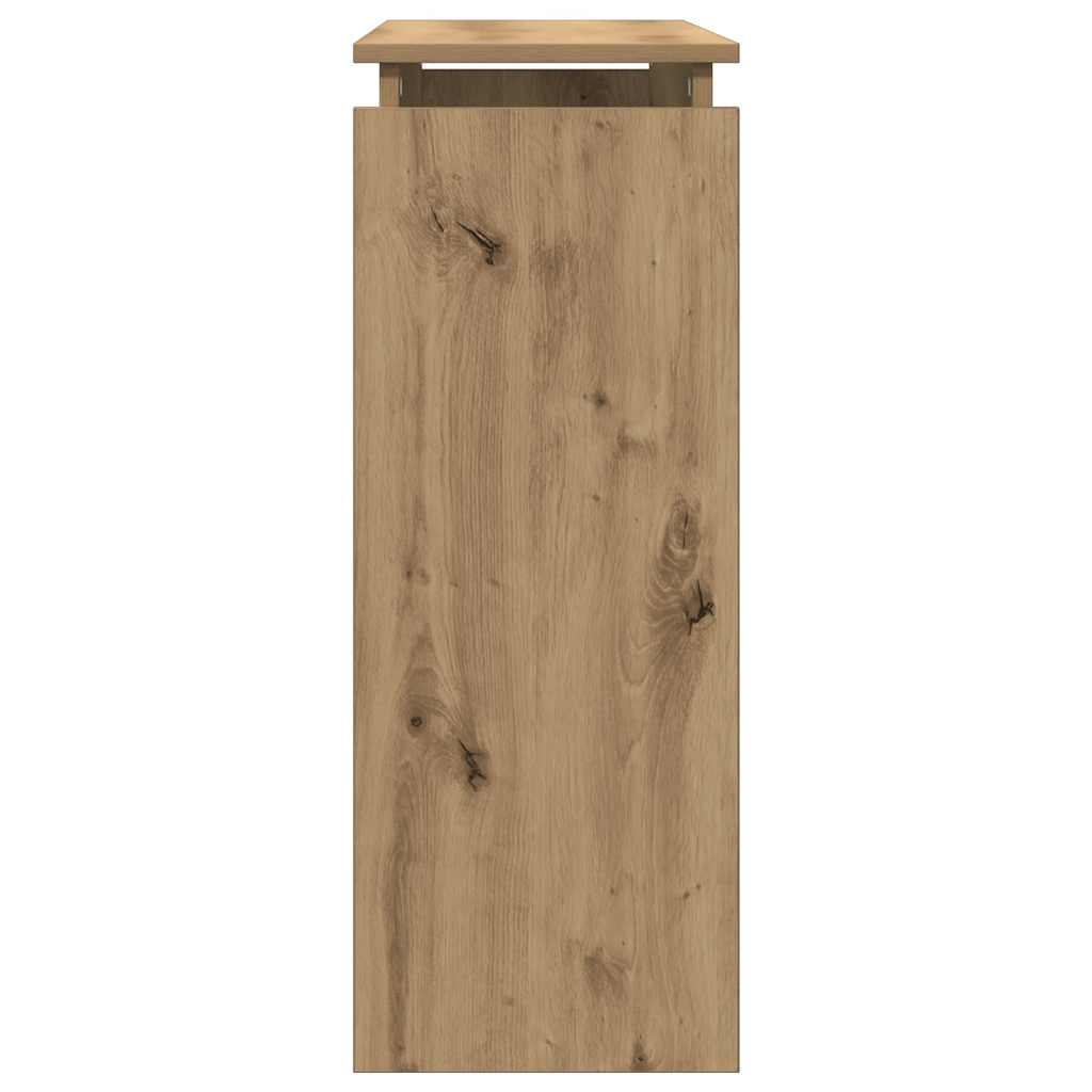 Τραπέζι Κονσόλα Αρτισιανή Δρυς 80x30x80 εκ Επεξεργασμένο Ξύλο - Pakobazaar