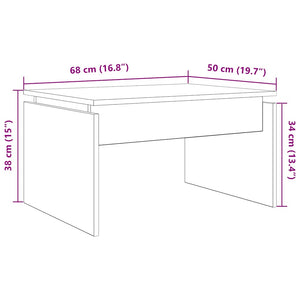 Τραπεζάκι Σαλονιού τεχνίτης Δρυς 68x50x38 εκ Επεξεργασμένο Ξύλο - Pakobazaar