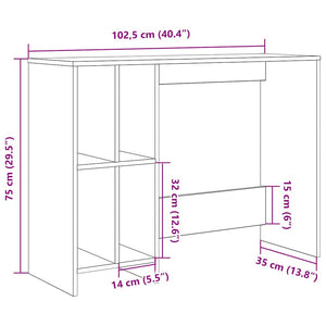 Γραφείο Παλαιό Ξύλο 102,5x35x75 cm Επεξεργασμένο ξύλο