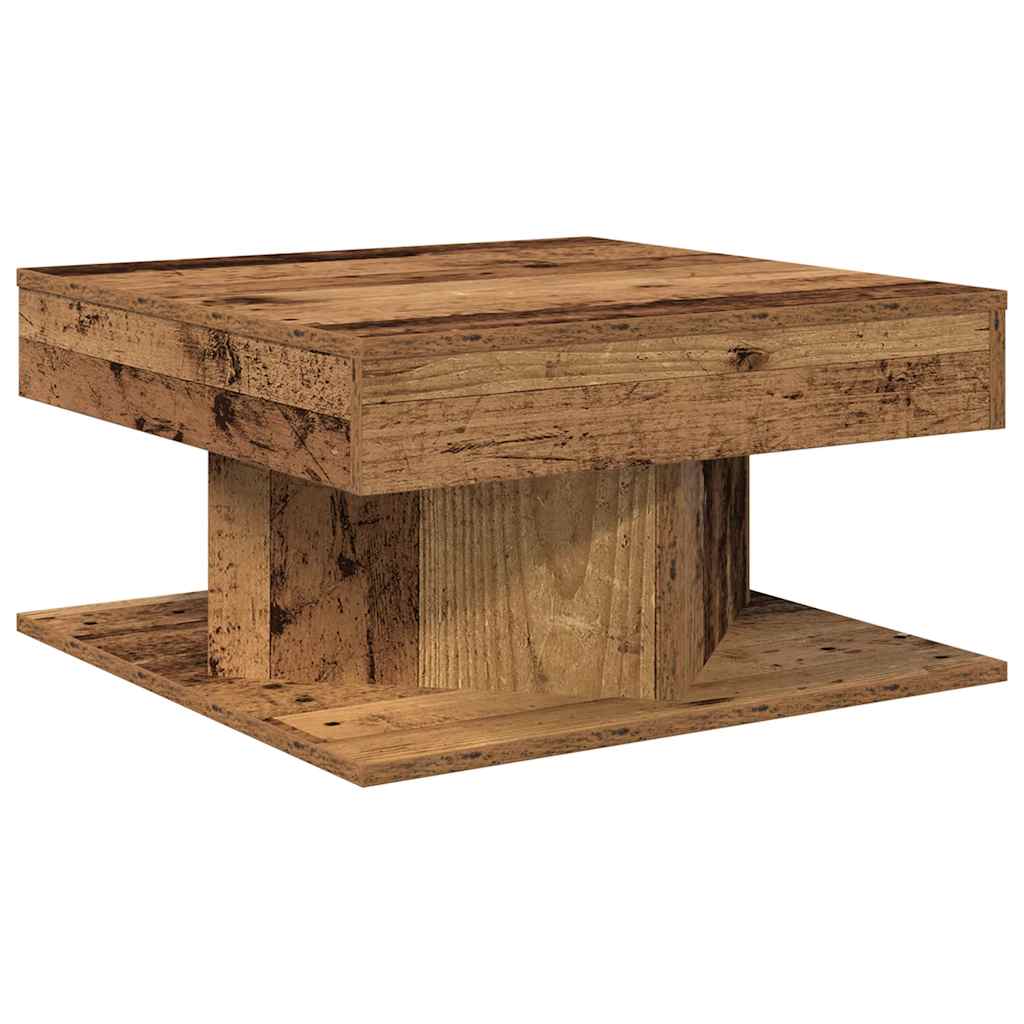 Τραπεζάκι σαλονιού Παλιό ξύλο 55x55x30 cm Κατασκευασμένο ξύλο - Pakobazaar
