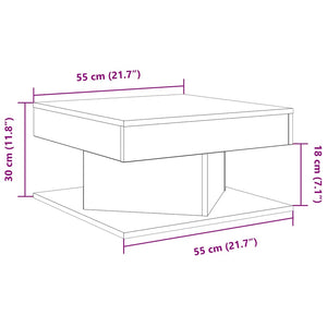 Τραπεζάκι σαλονιού Παλιό ξύλο 55x55x30 cm Κατασκευασμένο ξύλο - Pakobazaar