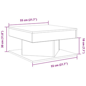 Τραπεζάκι Σαλονιού τεχνίτης Δρυς 55x55x30 εκ Επεξεργασμένο Ξύλο