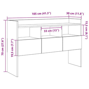 Sideboard Artisan Oak 105x30x70 cm Κατασκευασμένο ξύλο - Pakobazaar
