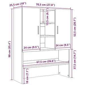 Ντουλάπι Πλυντηρίου Παλιό Ξύλο 70,5 x 25,5 x 90 εκ.