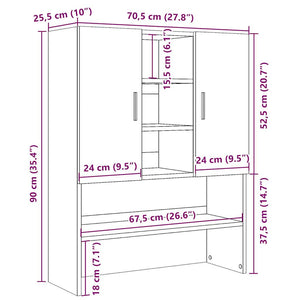 Ντουλάπι Πλυντηρίου τεχνίτης Δρυς 70,5 x 25,5 x 90 εκ. - Pakobazaar