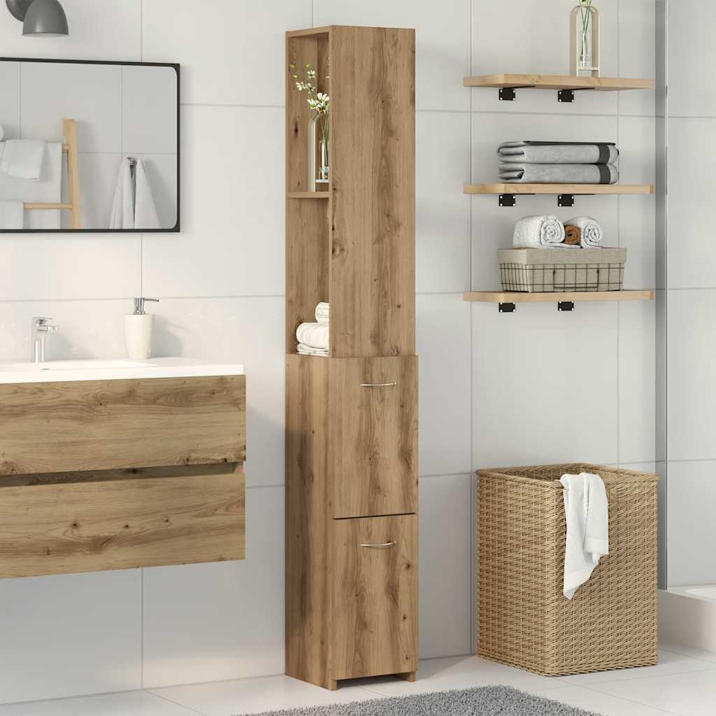 Ντουλάπι μπάνιου Δρυς τεχνίτης 25x25x170 cm Κατασκευασμένο ξύλο - Pakobazaar