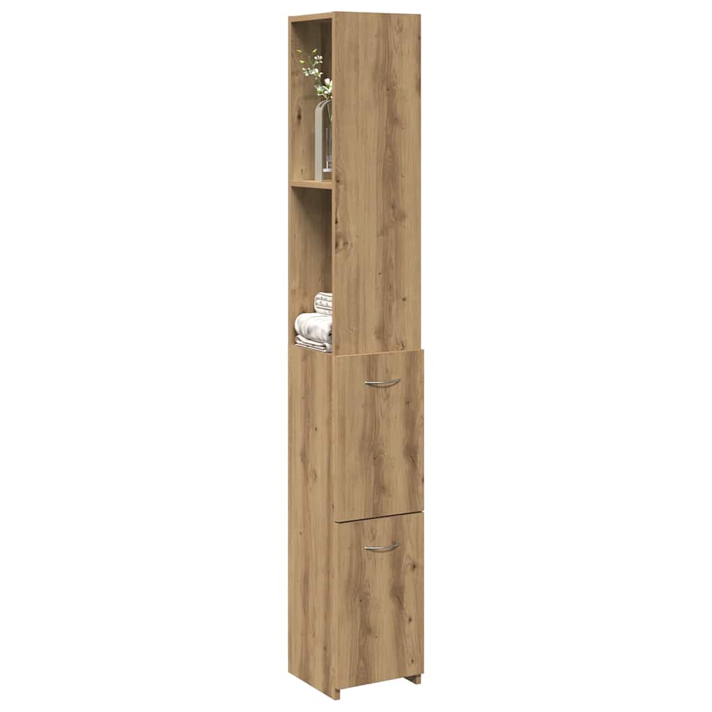 Ντουλάπι μπάνιου Δρυς τεχνίτης 25x25x170 cm Κατασκευασμένο ξύλο - Pakobazaar