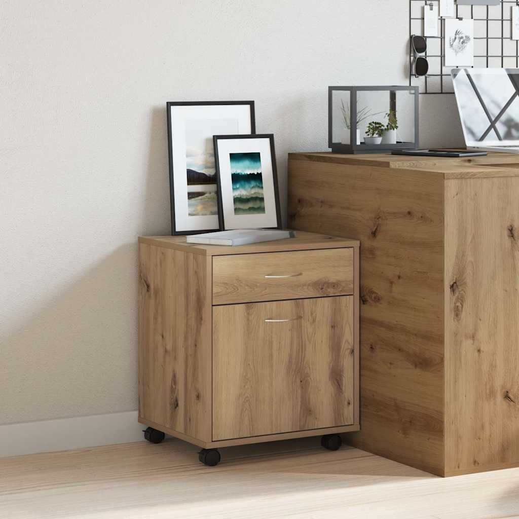 Τροχήλατο ντουλάπι Artisan Oak 45x38x54 cm Κατασκευασμένο ξύλο - Pakobazaar