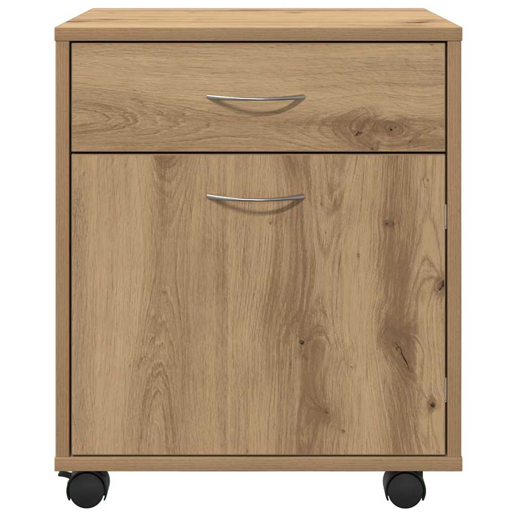 Τροχήλατο ντουλάπι Artisan Oak 45x38x54 cm Κατασκευασμένο ξύλο - Pakobazaar