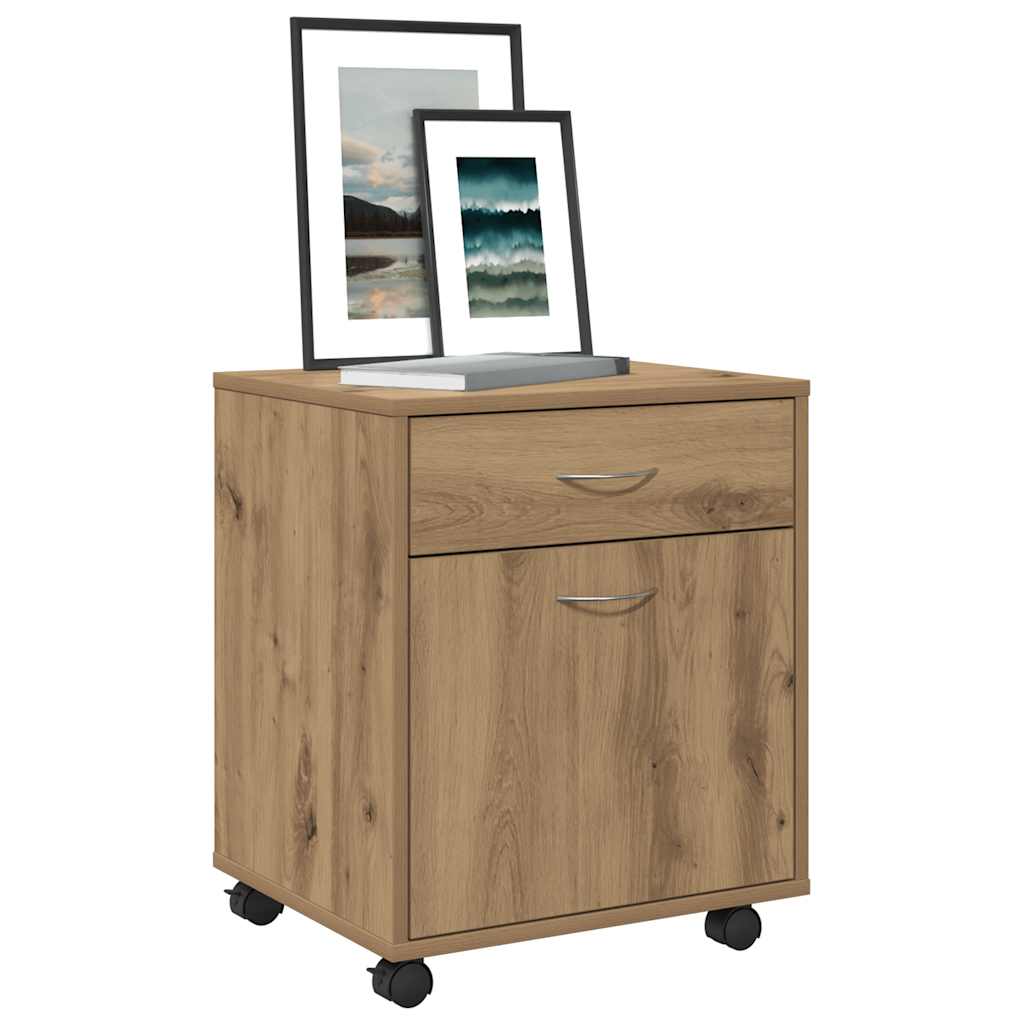 Τροχήλατο ντουλάπι Artisan Oak 45x38x54 cm Κατασκευασμένο ξύλο - Pakobazaar