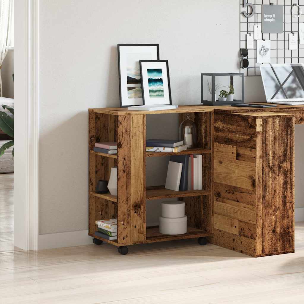 Ντουλάπι Τροχήλατο Μαύρο Παλιό Ξύλο εκ. από Μοριοσανίδα - Pakobazaar