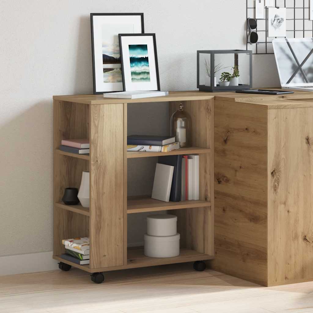 Ντουλάπι Τροχήλατο Αρτισιανή Δρυς 60x35x75 εκ. Επεξεργ. Ξύλο