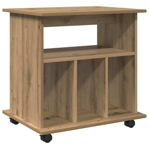 Ντουλάπι Τροχήλατο Αρτισιανή Δρυς 60x45x60 εκ. Επεξεργ. Ξύλο - Pakobazaar