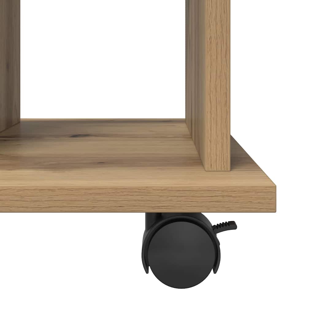 Ντουλάπι Τροχήλατο Αρτισιανή Δρυς 60x45x60 εκ. Επεξεργ. Ξύλο - Pakobazaar