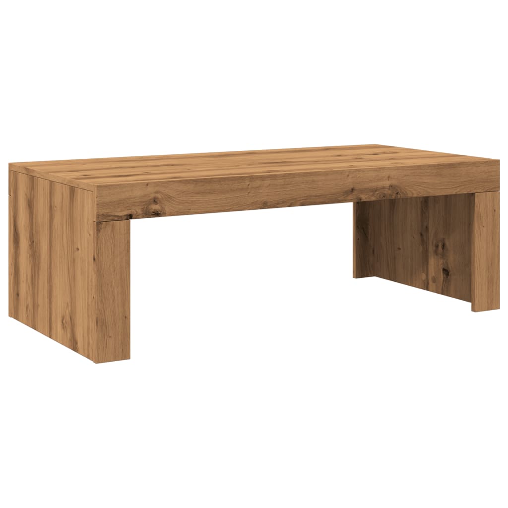 Τραπεζάκι Σαλονιού Artisan Δρυς 102x50x35 εκ Επεξεργασμένο Ξύλο