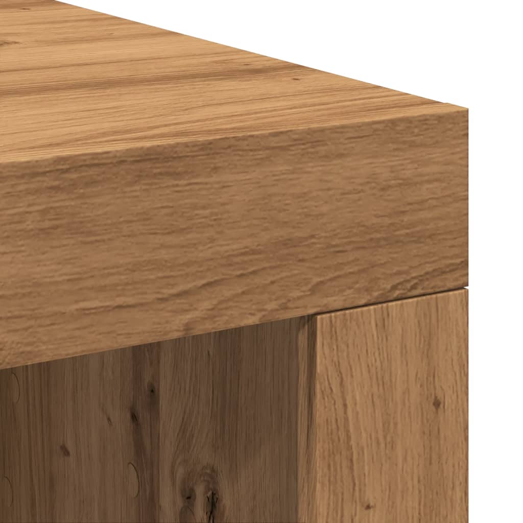 Τραπεζάκι Σαλονιού Artisan Δρυς 102x50x35 εκ Επεξεργασμένο Ξύλο