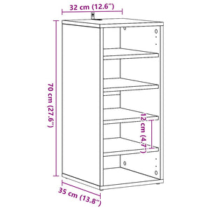 Ντουλάπια παπουτσιών 2 τεμάχια Παλιό ξύλο 32x35x70 cm
