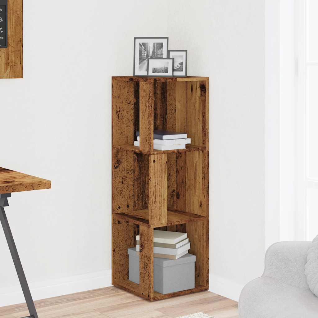 Γωνιακό ντουλάπι παλιό ξύλο 33x33x100 cm Ξύλο μηχανής - Pakobazaar