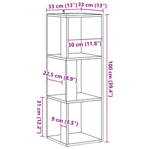 Γωνιακό ντουλάπι παλιό ξύλο 33x33x100 cm Ξύλο μηχανής - Pakobazaar